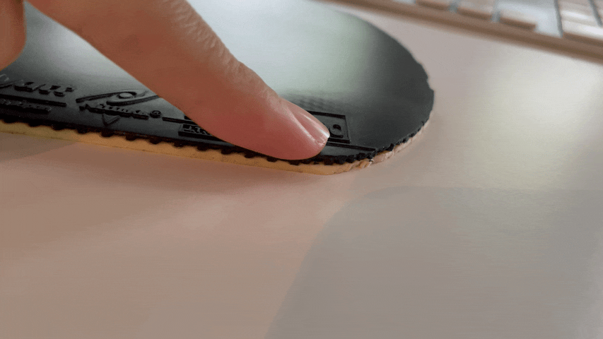 Nittaku Flyatt Soft sponge hardness test GIF
